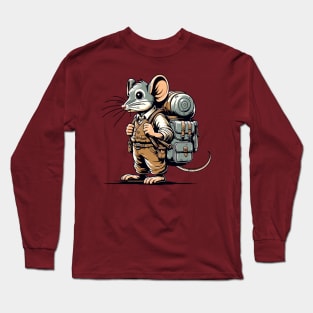 Rat with backpack Long Sleeve T-Shirt